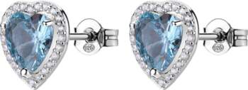 Silver heart earrings Fancy Cloud Light