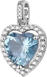 Silver heart pendant Fancy Cloud Light