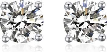 Charming stud earrings with zircons E000143