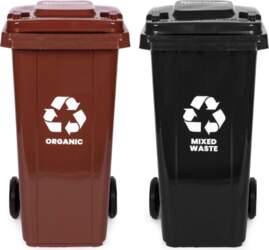 Multistore Set of 2 Trash Bins