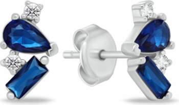 Charming silver earrings with zircons EA1170WB