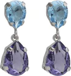 Decent Dangle Earrings with Blue Crystals