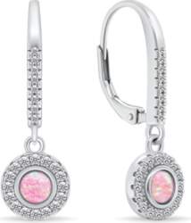 Decent silver earrings with opals EA1167WP
