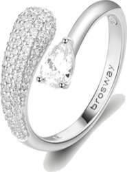 Infinite White Fancy Silver Open Ring