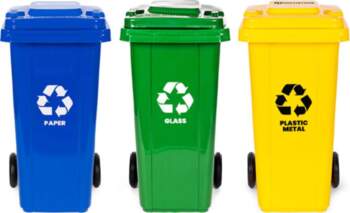 Multistore Set of 3 Trash Bins