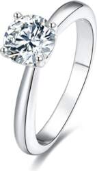 Silver ring with crystals AGG200 -