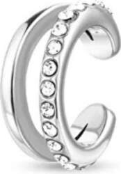 Split single earring with zircons Vein
