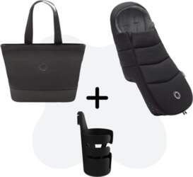 (Jauns) Bugaboo Essential Accessories Bundle Midnight