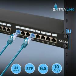 Extralink Patch Panel -  CAT6A STP