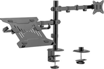 Gembird Adjustable desk mount with monitor