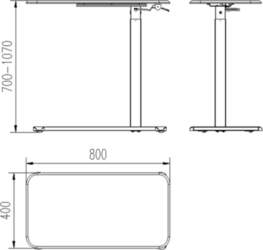 UNIQUE Desk/table with adjustable height LAPTOP