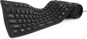 Gembird  Silicone keyboard USB+PS/2 black |