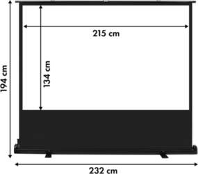 Maclean MC-213 Portable Projection Screen, Compact