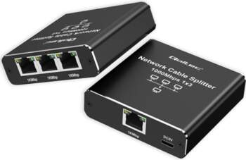 Qoltec Splitter Ethernet mini SWITCH 1x3