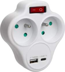 Maclean  Splitter dual socket x2 USB