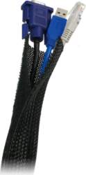 LogiLink Flexible cable organiser, black |