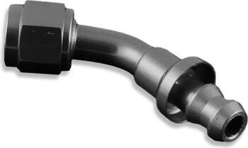 Universal Black Push-On 45° AN8 Fitting
