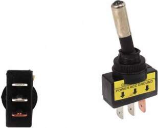 Universal Yellow LED Chrome Toggle Switch