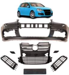 MTUNING Gloss Black Front Grill Bumper