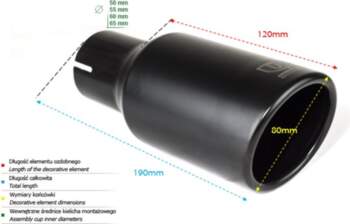 Ulter Universal Exhaust Tail Pipe Muffler