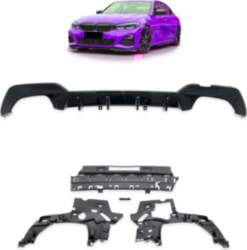Universal Gloss Black Rear Diffuser for