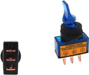 Universal Blue LED Toggle Switch -
