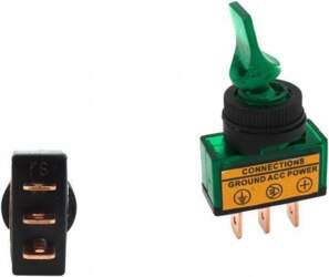 Universal Green LED Toggle Switch -