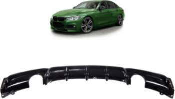 Universal Gloss Black Rear Diffuser for