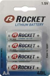 AA baterijas Rocket Lithium, 4 gab
