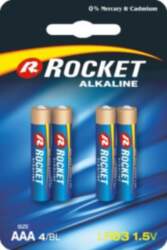 Rocket Alkaline AAA elements, 4 gab