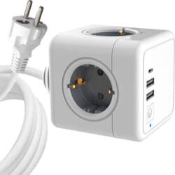 MicroConnect PowerCube, 4 Schuko outlets, |