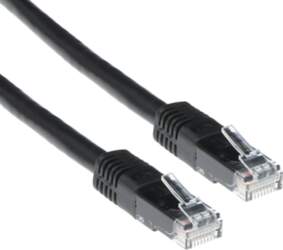 ACT CAT6 U/UTP BLACK         0.25M