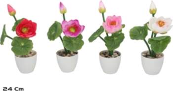Artificial Water Lily Pot 24 cm