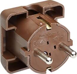 Bachmann earthing contact plug, brown flat