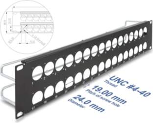 Delock 19" D-Type Patch Panel with