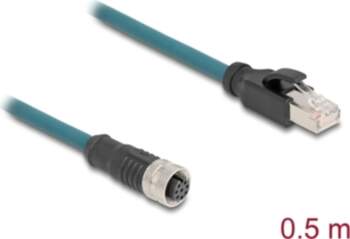 Delock M12 Adapter Cable A-coded 8