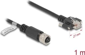 Delock M12 Cable D-coded 4 pin