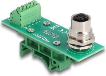 Delock M12 Transfer Module Adapter A-coded