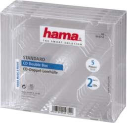 Hama CD-Double-Box pack of 5 Transparent