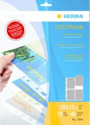 Herma Postcard Pockets 10x15 10x4 Sheets