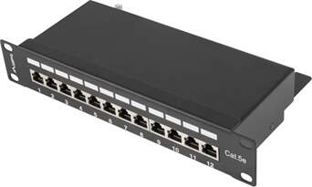 Patch Panel 12 Port 1U 10