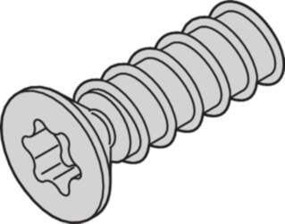Schroff Countersunk Screw, Torx 2.5x7