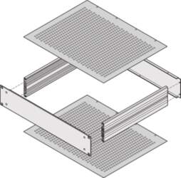 Schroff MultipacPRO Cover Plate, Perforated, Depth