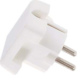Bachmann earthing contact plug, white flat