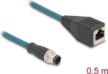 Delock M12 Adapter Cable A-coded 8