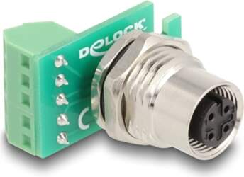 Delock M12 Transfer Module Adapter A-coded