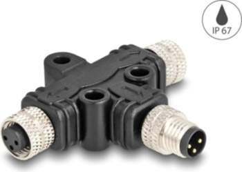 Delock M8 T-Splitter A-coded 3 pin