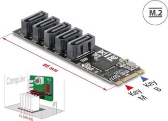 Delock M.2 2280 Key B+M