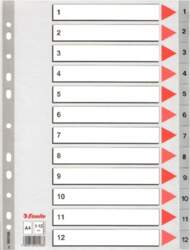 Divider Esselte PP, A4, numbers 1-12