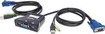 Manhattan KVM Switch Mini 2-Port, 2x